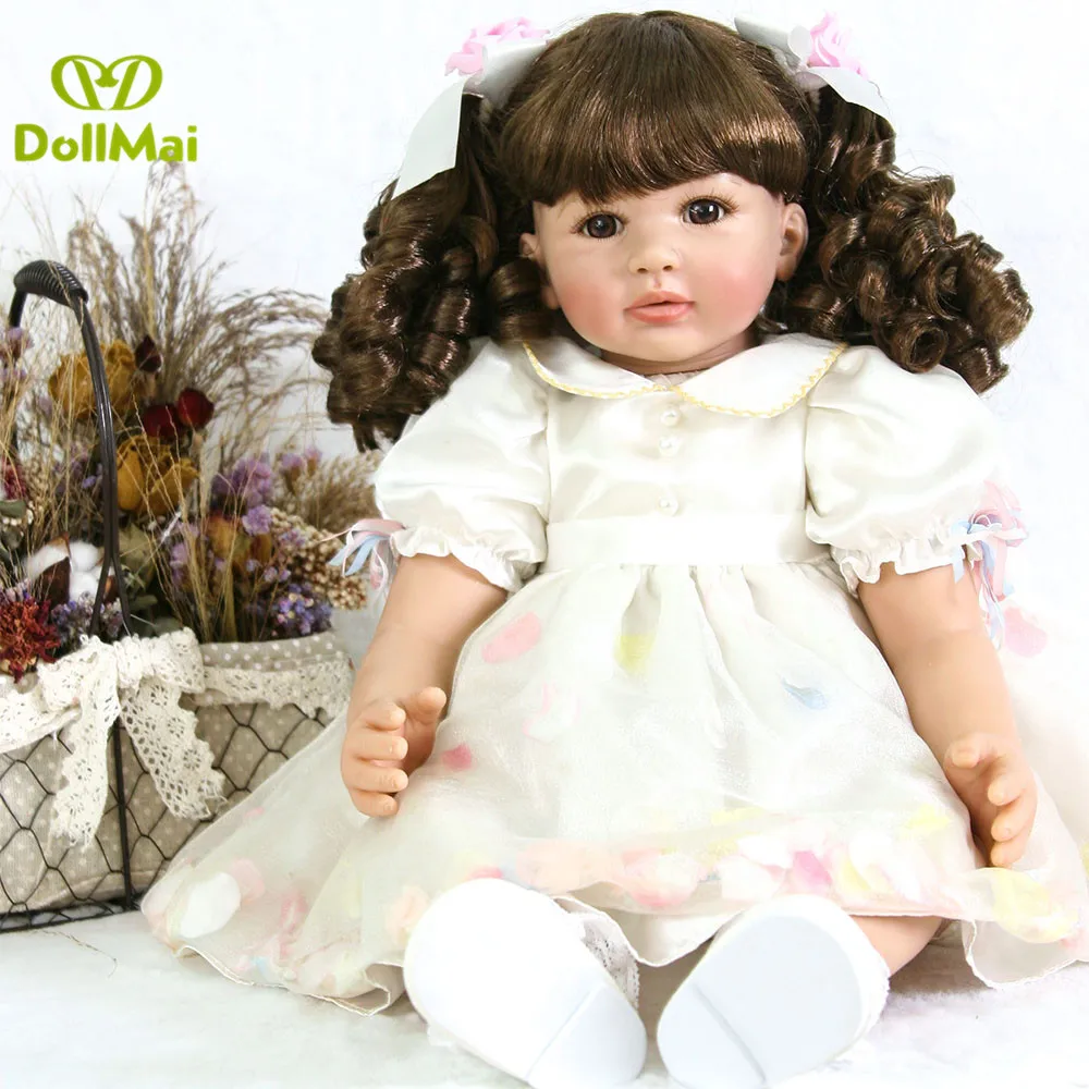 24 &quot60 см Bebes кукла трансфер до reborn силиконовые куклы для новорожденных и малышей