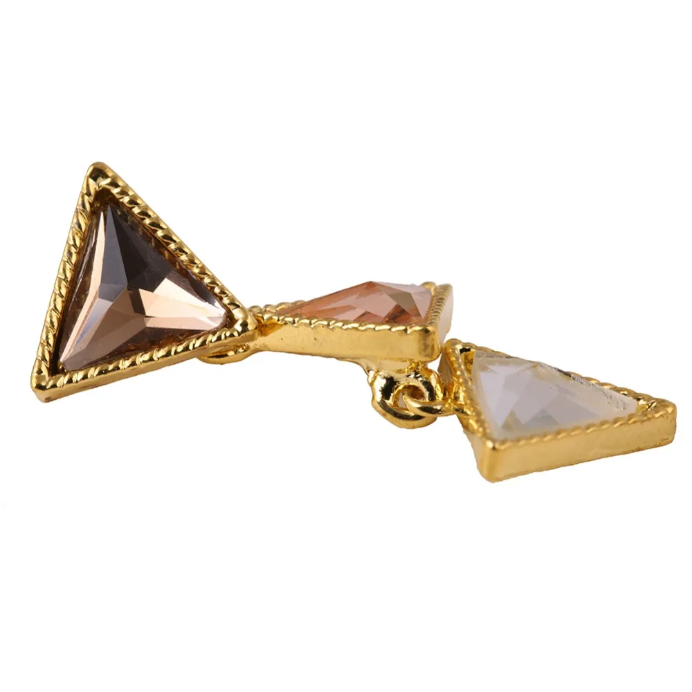 2019 Female Accessories Earring Triangle Double Rhinestone Bling Fashion Big Earrings Crystal | Украшения и аксессуары