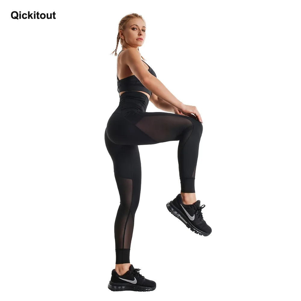Спортивная одежда Qickitout повседневные женские леггинсы с пуш апом спортивные