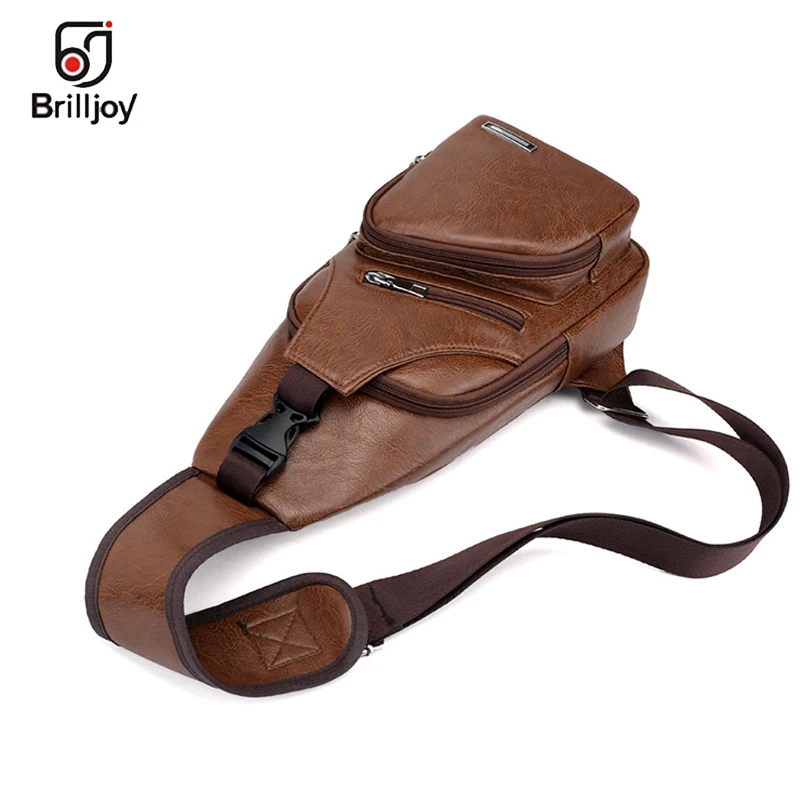 Brilljoy Crossbody Bags for Men Messenger Chest Bag Designer Pack Casual Bag Single Shoulder Strap Pack 2019New Back Pack Travel
