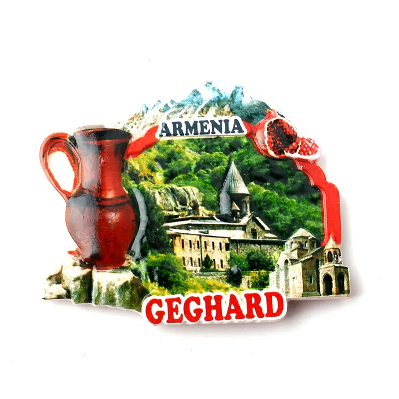 Armenia Aragacotn Kotayk Geghard туристический сувенир для путешествий 3D декоративный магнит