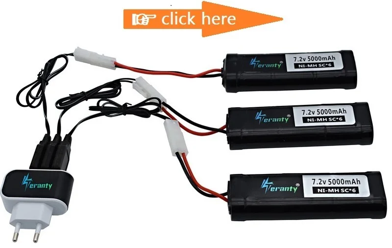 SC* 6 ячеек 7,2 V 5000mAh 15c с штепсельной вилкой Tamiya перезаряжаемый Ni-MH аккумулятор для радиоуправляемых игрушек, радиоуправляемых автомобилей 7,2 v аккумулятор