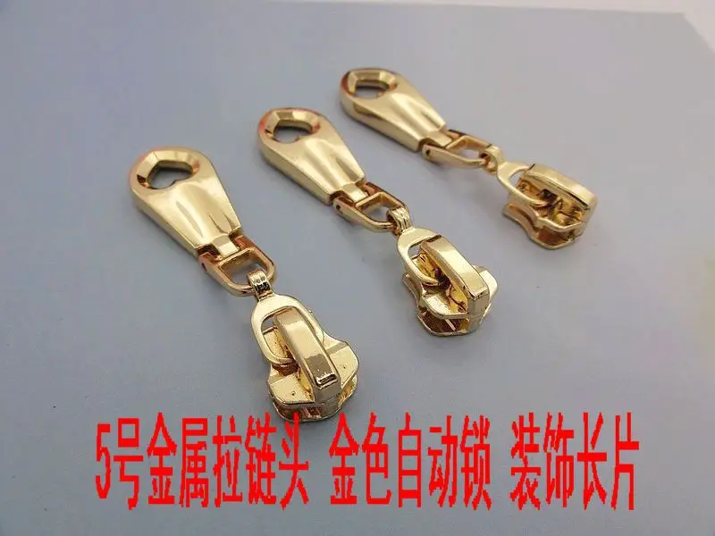 5 # золотой слайдер на молнии для металлической Авто слайдеры ремонта в форме