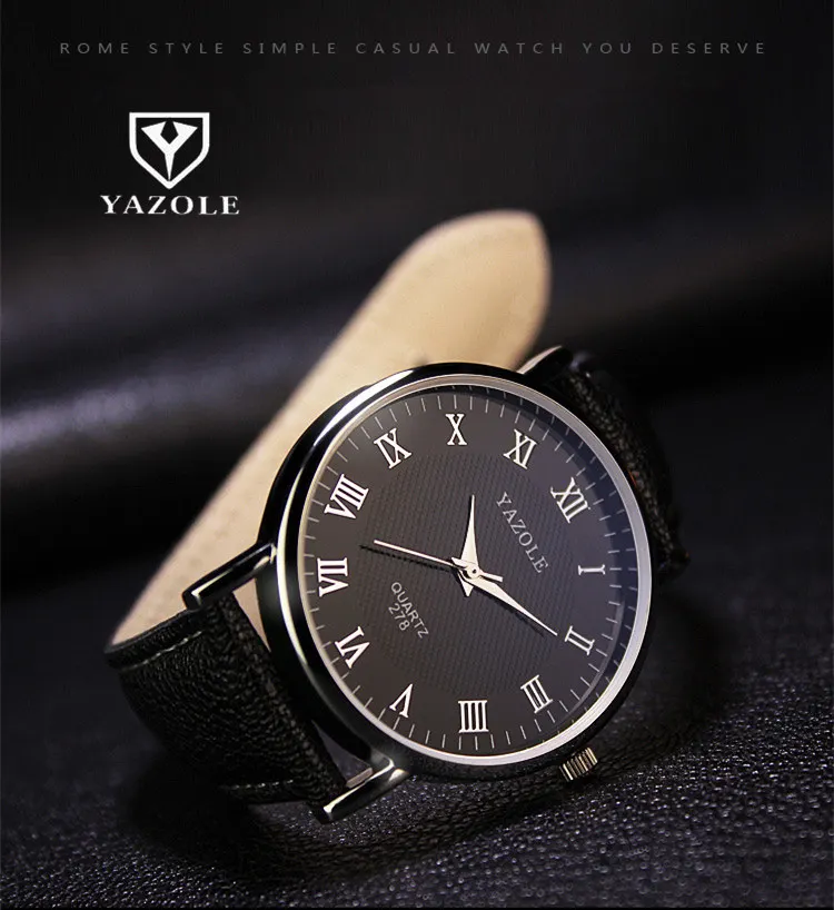 Мужские часы YAZOLE Роскошные наручные с синим стеклом модные erkek kol saati relogio masculino reloj