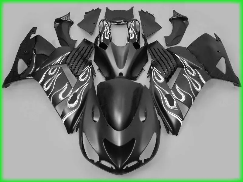 Комплект обтекателей для KAWASAKI Ninja ZX14R 06 07 08 11 ZX 14R 2006 2007 2011 ABS Матовый черный