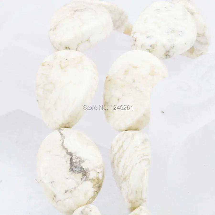 Бусины Из Белого турецкого камня 18x25 мм говлит для ожерелья браслета женщин и