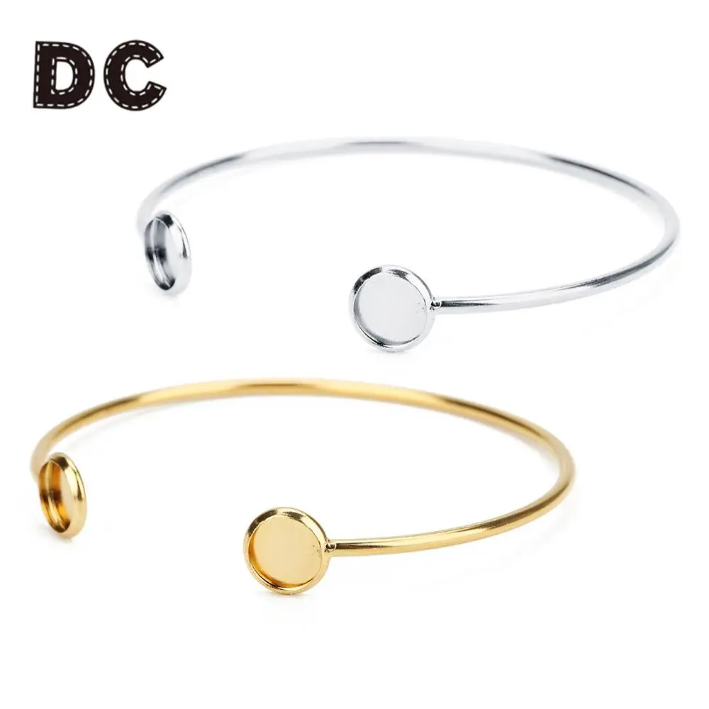 DC 1 шт. основа для браслета из нержавеющей стали Diy позолоченный браслет пустые