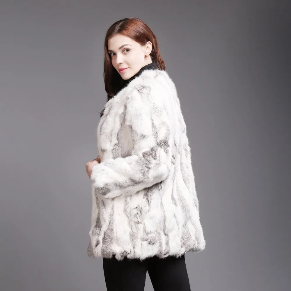 2021 Новинка Лидер продаж Женские пальто из натурального кроличьего меха с
