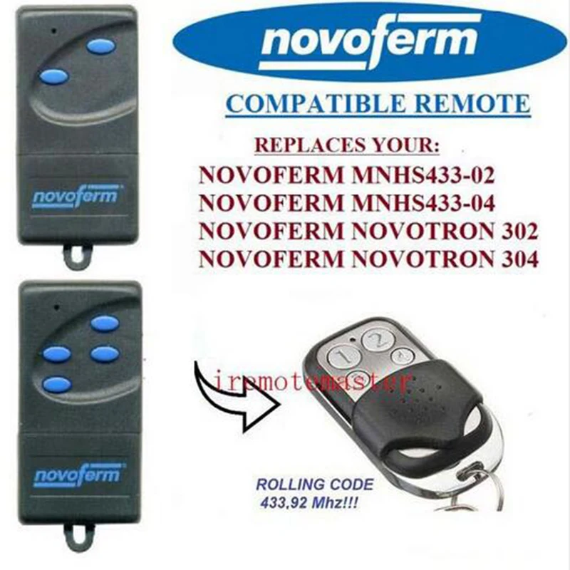 Пульт дистанционного управления NOVOFERM NOVOTRON 302/304 MNHS433-02/04 2 шт.