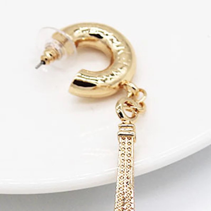 Для женщин Сладкий барокко Париж гладить геометрические длинные серьги-капли 2018