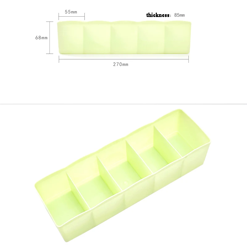 Foldable Plastic Tie Bra Socks Clothes Organizer Drawer Divider Storage Boxes Bag Closet Underwear Organizer Wardrobe Tidy