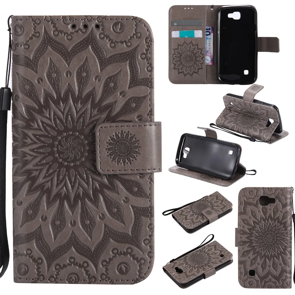 Чехол с откидной крышкой Sunflower для fundas LG K3 чехол Lte K100 K100DS 4 5 дюйма + искусственная