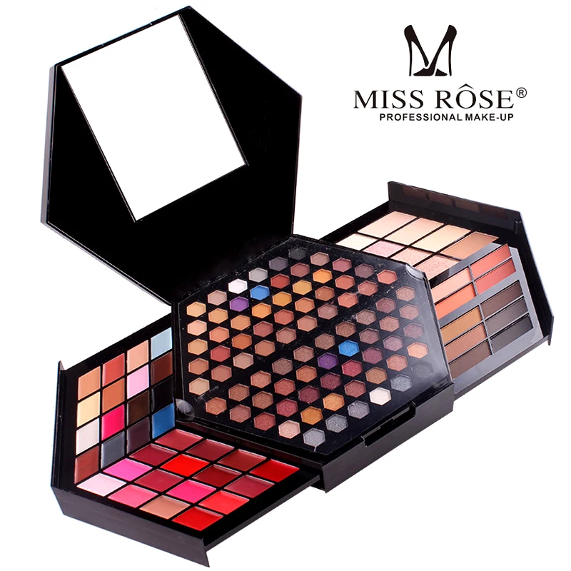 MISS ROSE, шесть деформаций, большая коробка для пудры, поднос для макияжа, румяна, коробка для макияжа, поднос для теней, косметический Чехол