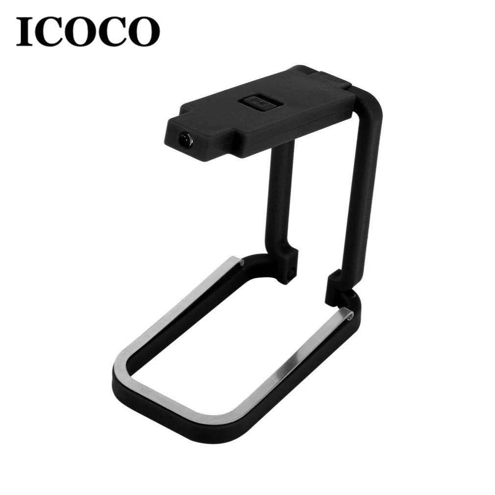 ICOCO 1 шт. Портативный Mini 2 светодиода Clip на свет книга Батарея управлением ночник