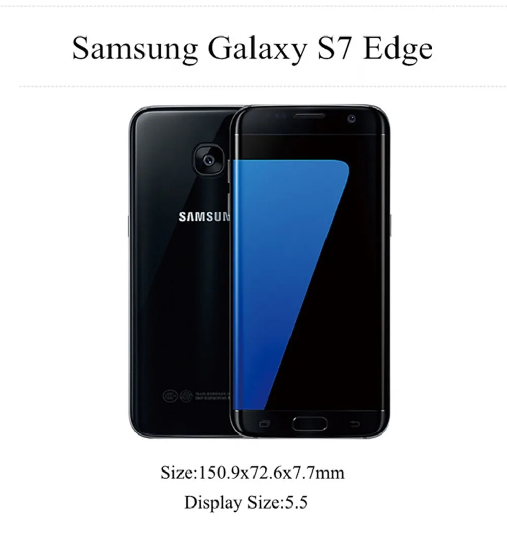 Разблокированный Samsung Galaxy S7 edge G935F/G935V 4 Гб ОЗУ 32 Гб ПЗУ четырехъядерный 5,5 дюймов WIFI GPS 12MP 4G LTE мобильный телефон