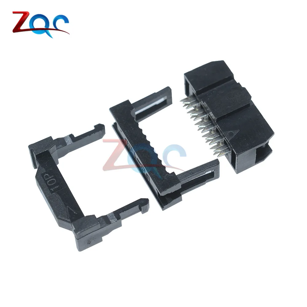 10 шт. 2,54 мм Шаг 2x5 Pin 10 Pin IDC гнездовой разъем FC-10