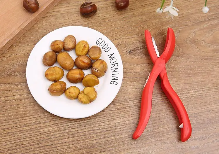 1PC Creative Stainless Steel Chestnut Cutter Walnut Pliers Clamp Clip Cracker Kitchen Tool Supplies Random Color OK 0861 | Дом и сад
