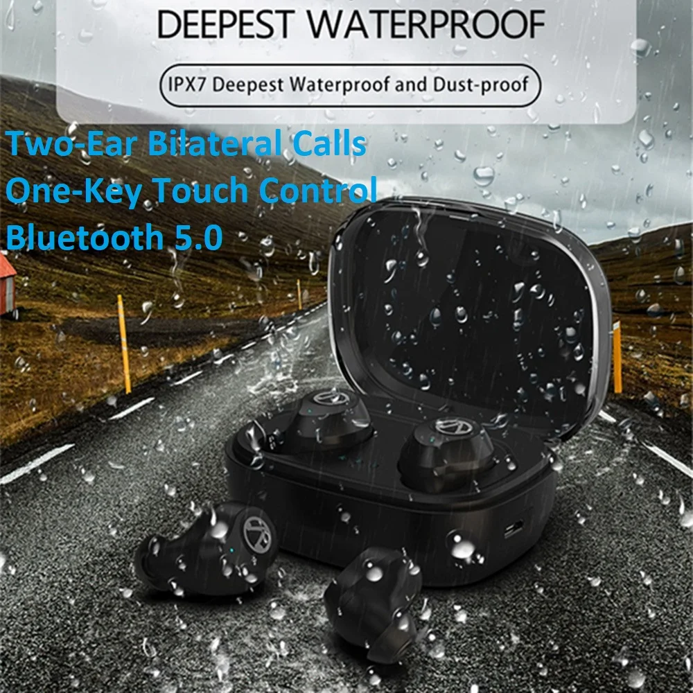 CUFOK Bluetooth 5 0 наушники Touch Mini TWS водонепроницаемые настоящие Беспроводные с