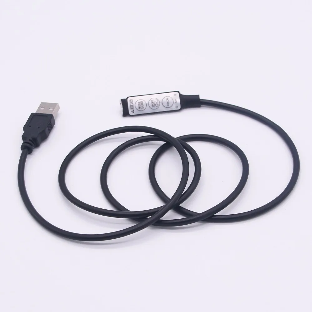 USB Led RGB контроллер миниатюрный 3Key 4Pin с дистанционным управлением для диммера SMD 5050