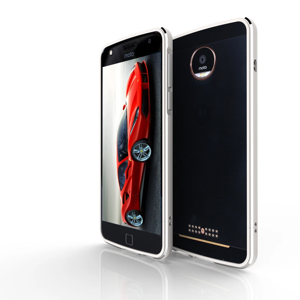 Чехол бампер для Motorola Moto Z2 Play алюминиевая металлическая рамка чехол Z