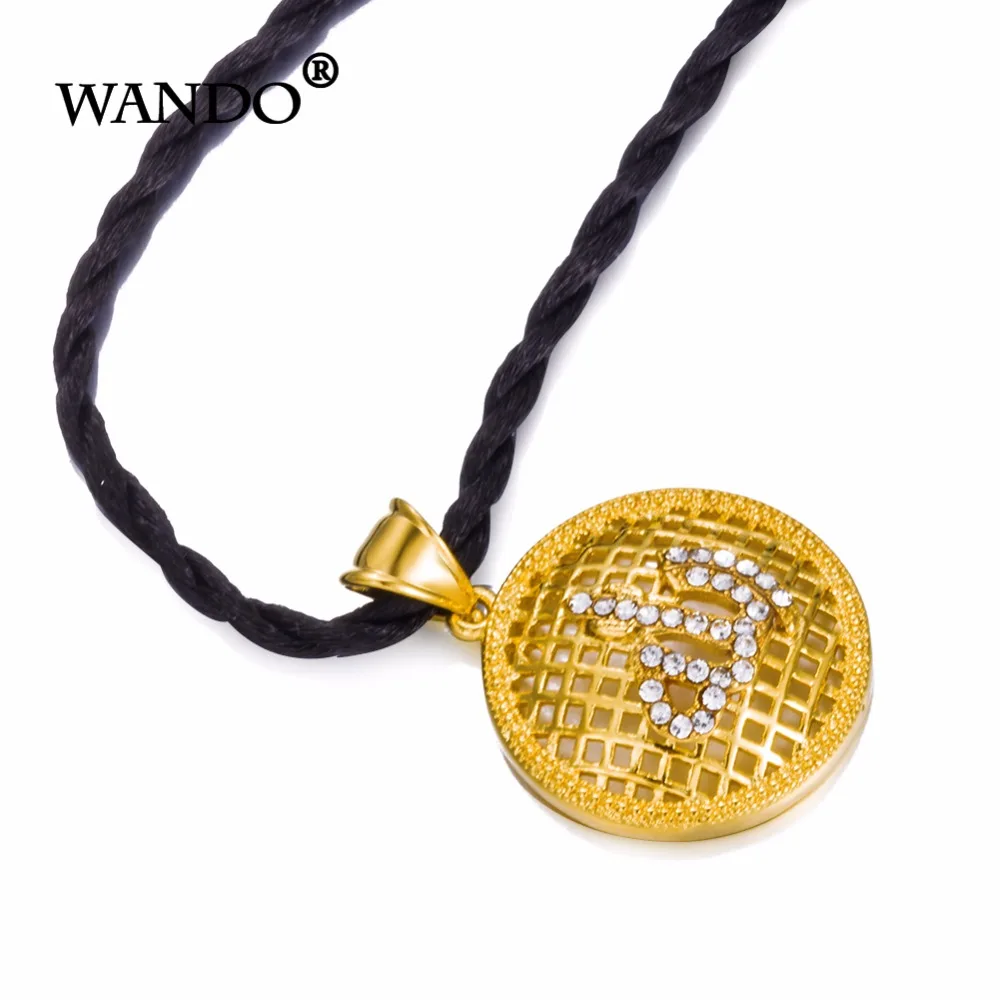 WANDO подвески и ожерелья золотого цвета Аллах арабские мусульманские ислам