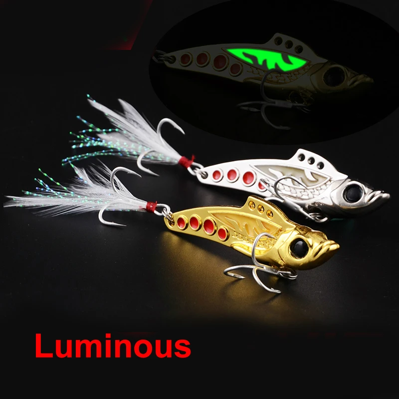Metal VIB 1pcs 52/60/66mm 15/20g Spinner Spoon Hard Baits Fishing Lures Viper Full Swimming Layer FishingTackle | Спорт и