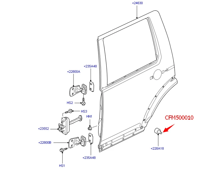 20 шт. новый автомобильный ограничитель удара задней двери для LR2 LR3 LR4 Freelander Discovery