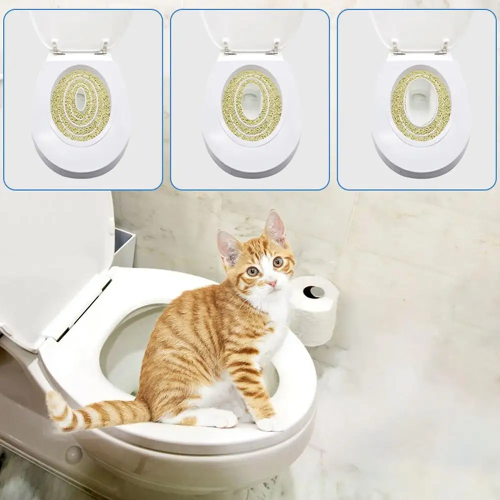 Кошачий Туалет обучающая система Kitty Туалет тренер ПВХ Белый Удобный исчезающий туалет коробка тренер