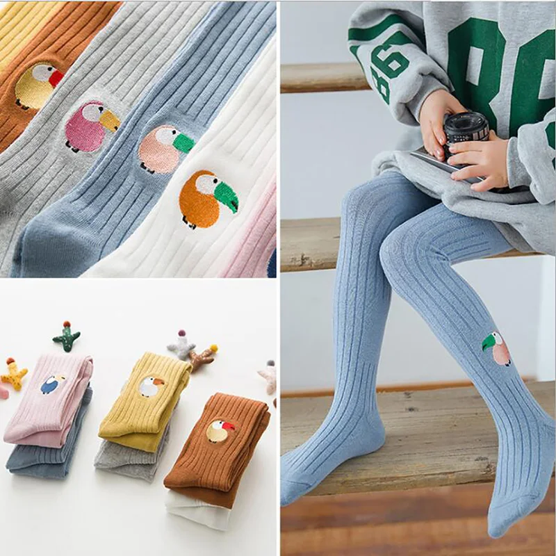 

Baby Infant Girl Knitted Tights Pantyhose Cotton Warm Tights Cartoon Embroider Baby Pantyhose F Baby Stocking Drop Shipping