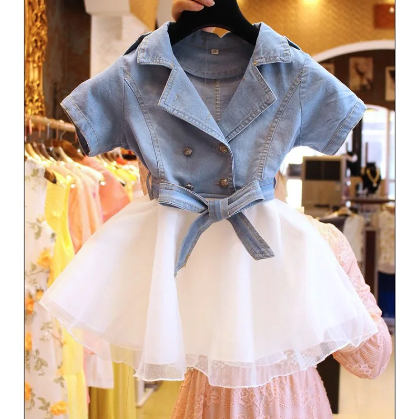 Платья для дочки Mather Одинаковая одежда мамы и комплект из 2 предметов джинсовая