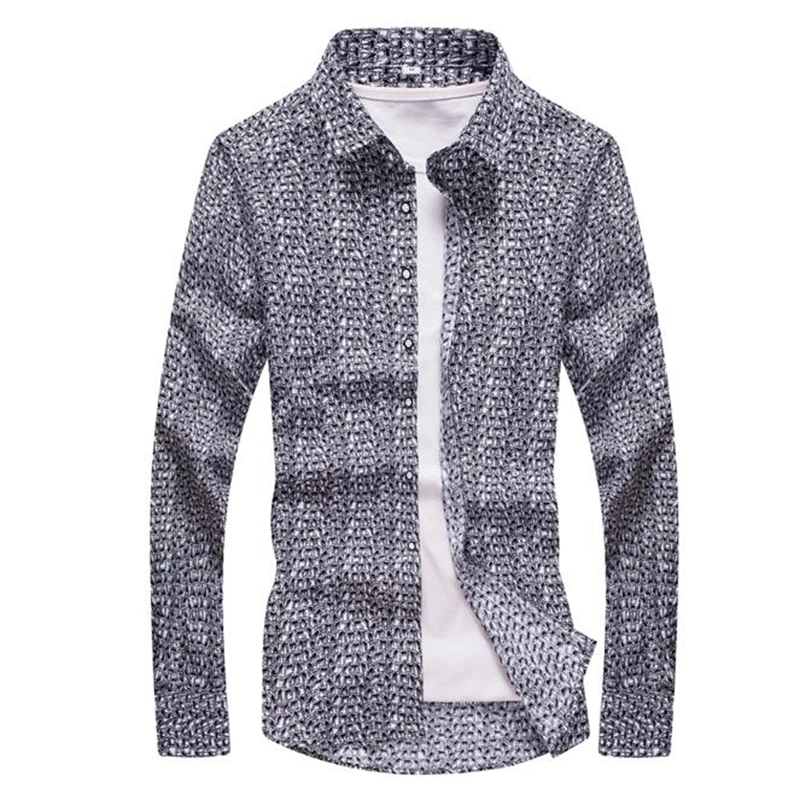 Мужская рубашка с длинным рукавом Camisa Masculina 16 видов цветов приталенная из хлопка