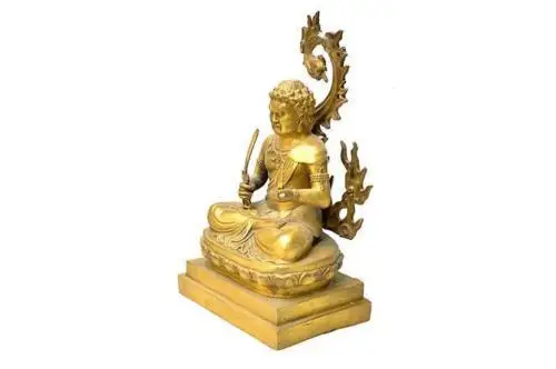Тибетский буддийский храм чистая бронзовая фигурка для привлечения богатства