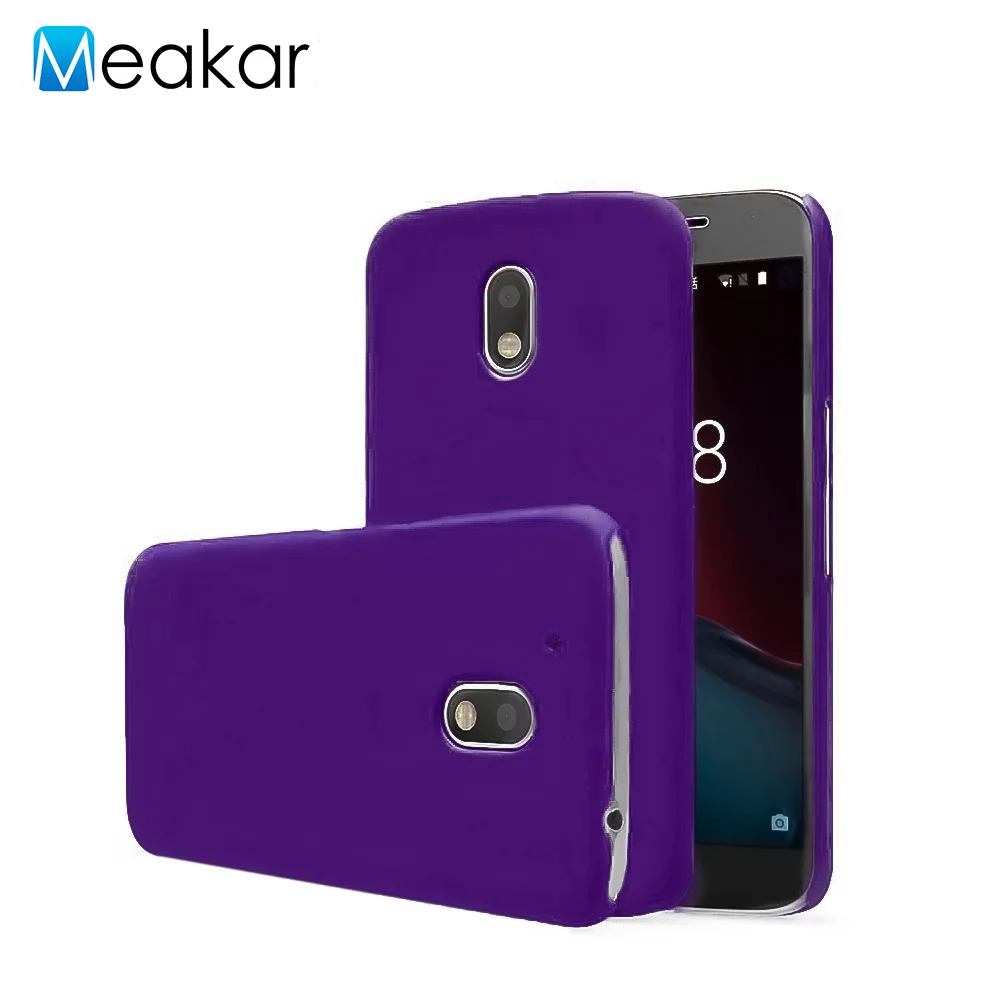 Пластиковый Чехол для Moto G4 Play, чехол для Motorola lenovo Moto G4 Play Xt1602 Xt1601 Xt1603, чехол для задней панели телефона - Цвет: purple