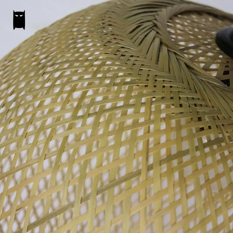 Бамбуковый Плетеный ротанговый круглый фонарь подвесной светильник Азиатский