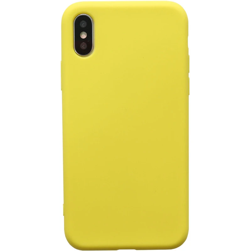 Yellow LOVECOM лимонно-желтый чехол для телефона для iPhone 11 Pro Max XR XS Max X 7 8 6S Plus Мягкий ТПУ полный корпус карамельный цвет чехол для телефона - Цвет: Yellow