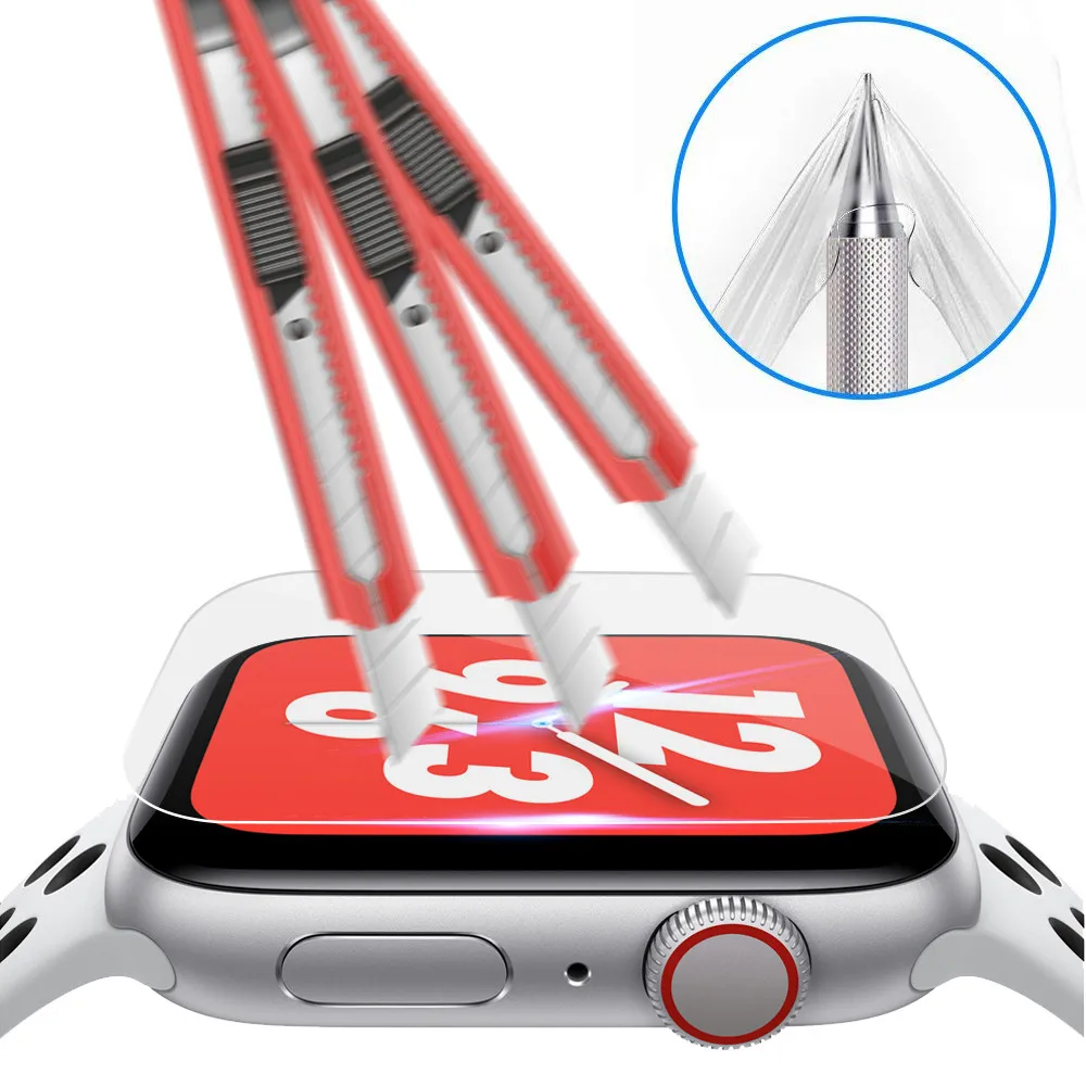 5 упаковок защитная пленка для экрана из ТПУ с полным покрытием Apple Watch серии 4 (44