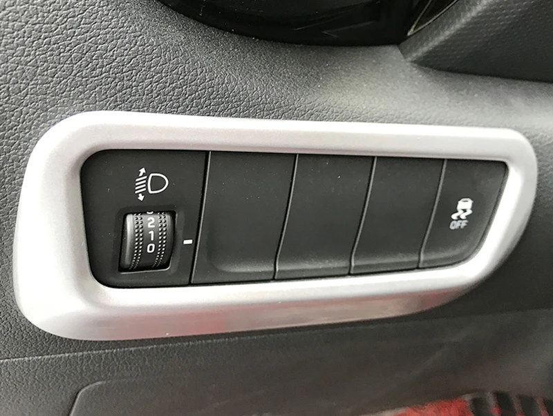 For Hyundai Kona 2017 2018 Car Headlight Head Light Lamp Switch Button Cover Trim Auto Accessories Styling ABS Matte | Автомобили и
