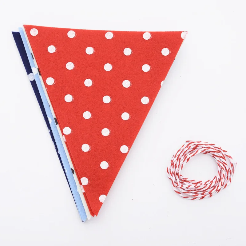 Комплект из 5 предметов баннерный узор в горошек красный синий темно цвета