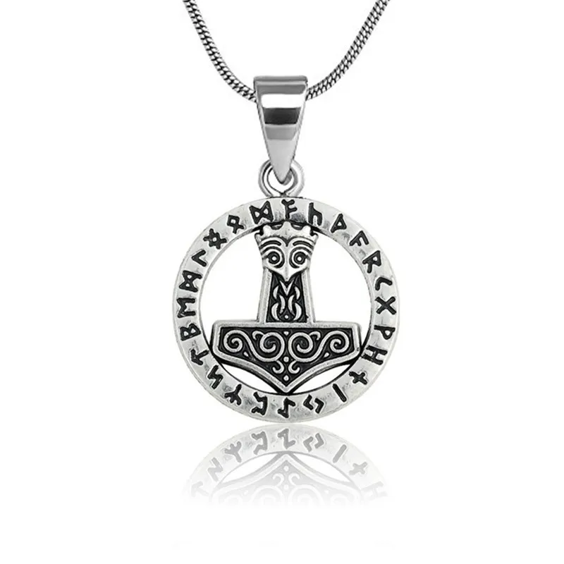 10 шт. два стиля подвесное ожерелье модное ювелирное изделие Mjolnir Викинг