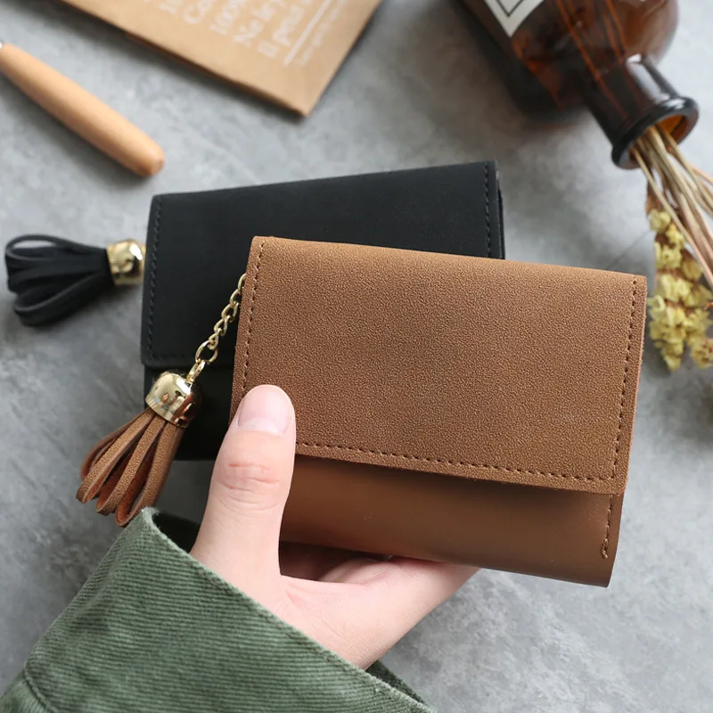 New Fashion Lovely Design Trifold Wallet Coins Cute Women Small Pu Leather Girls Zipper Portable Purses Mini Credit Card Holder | Багаж и