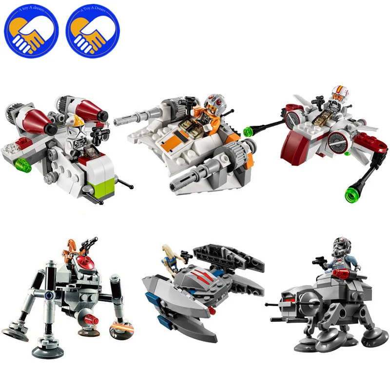 A TOY DREAM 10359-10364 Space Wars MICROFIGHTERS Republic Gunship ARC-170 Starfighter Building Blocks Compatible MOC 05011 | Игрушки и