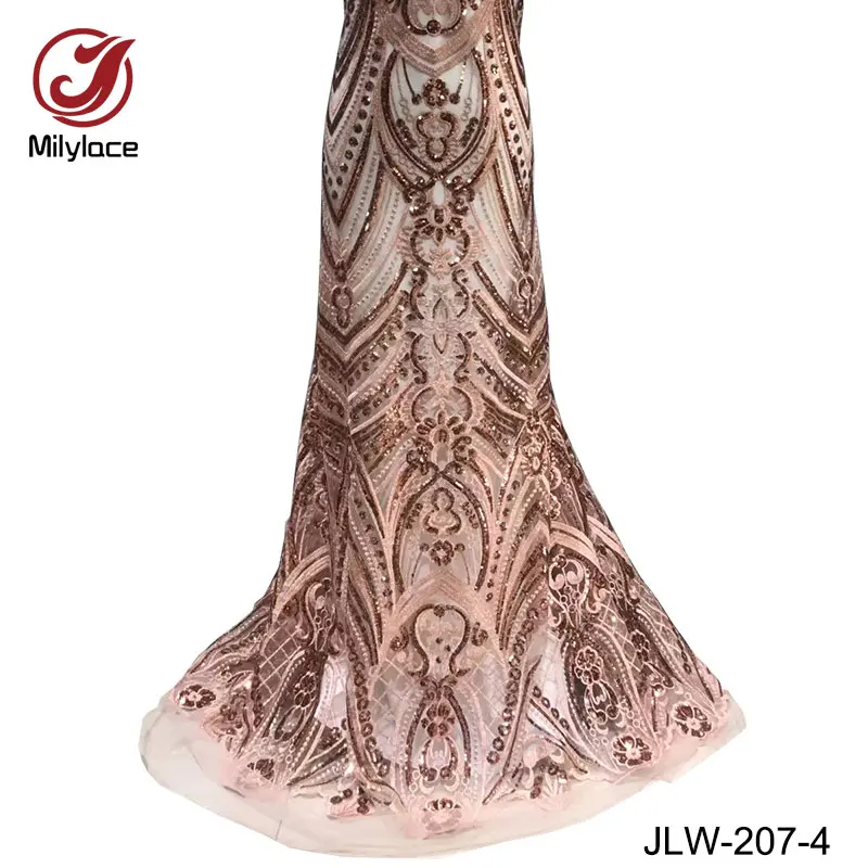 Sequins lace fabric african tulle high quality french net nigerian shiny ankara for party JLW-207 | Дом и сад