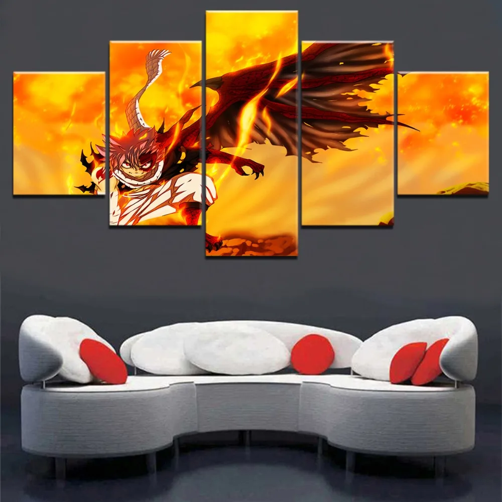 Сказочный хвост Natsu аниме 5 шт. домашний Декор настенный холст Настенный декор для