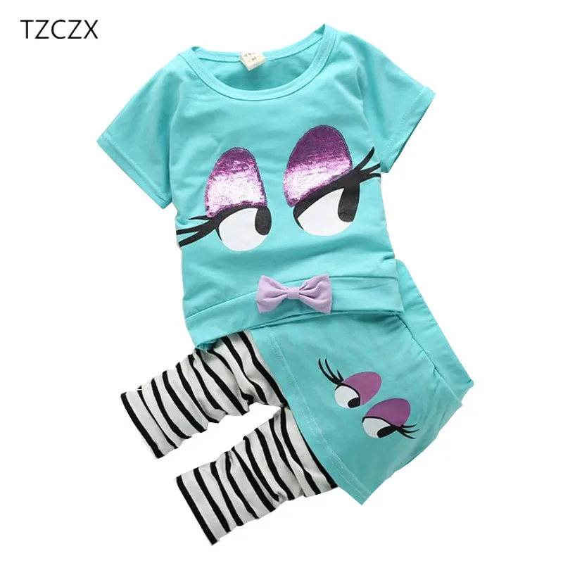 TZCZX летние детские комплекты для девочек новинка детская одежда два цвета: