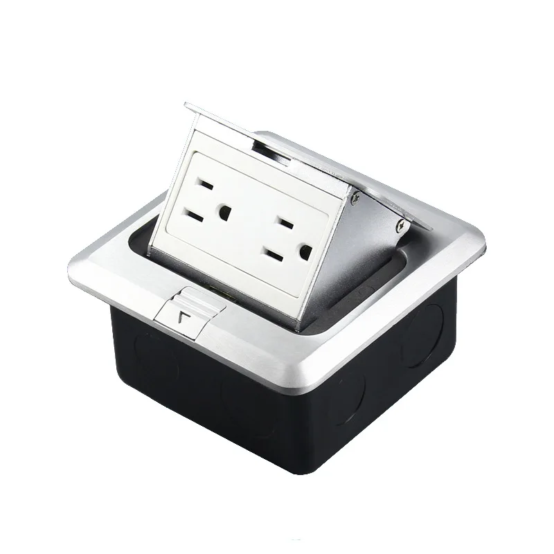 Розетка для компьютерного пола скрытая цилиндрическая розетка из алюминиевого