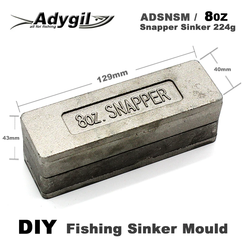 Adygil DIY Рыбалка Snapper грузило плесень ADSNSM/8 унций Snapper грузило 224 г 1 полостей