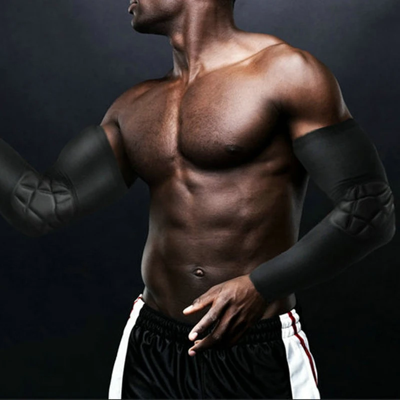 

AtejiFey 1 Pair Professional Honeycomb Padded Arm Sleeves Cycling Basketball Elbow Support Pads No-Slip Anti Sun UV Pain Prevent