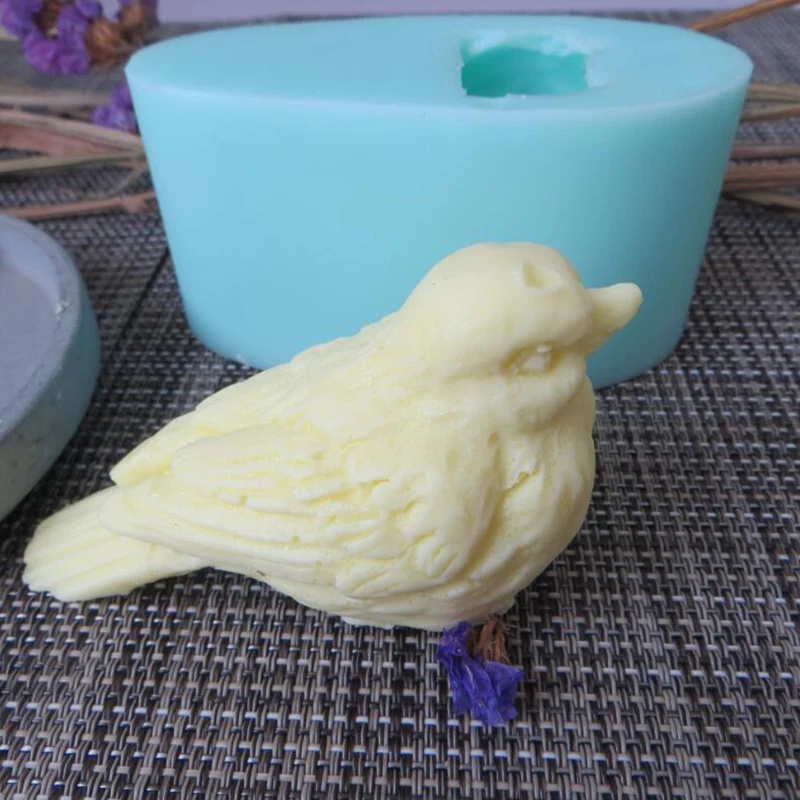 3D птица мыло силиконовая формочка в виде цветов DIY Арома Гипсовая Штукатурка ремесло плесень животное свеча ручной работы формы для мыла