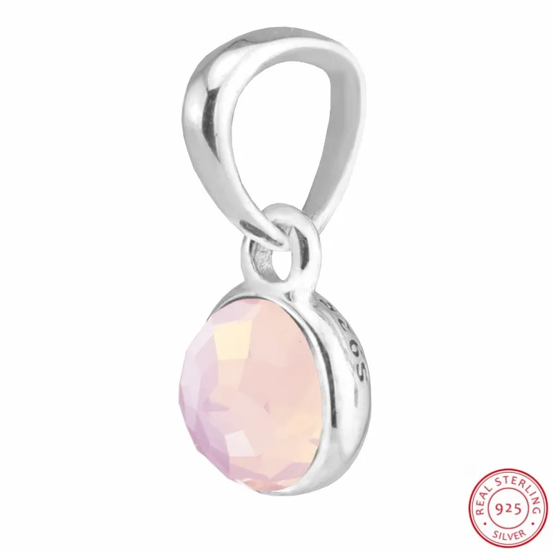 Opalescent розовый кристалл Октябрь подвеска капелька бусины для самостоятельного