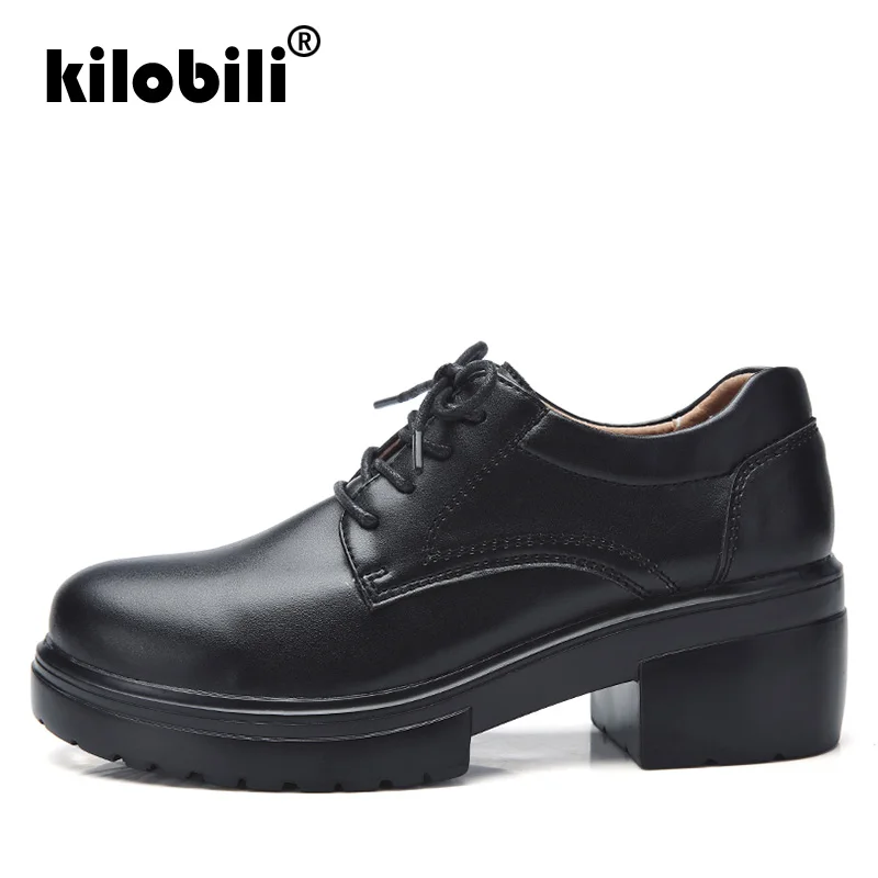 Kilobili/2019 г. весенние женские туфли лодочки обувь на платформе со шнуровкой